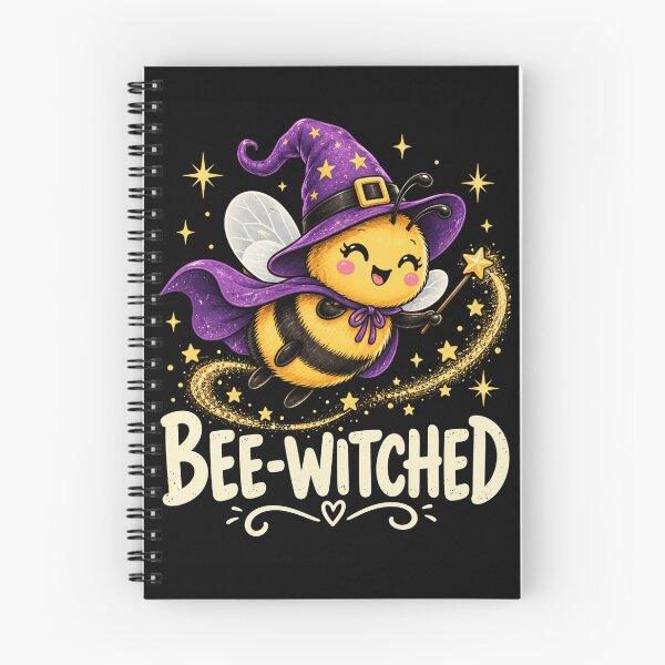 Item preview, Bee Witchy Cute Halloween Bee in Purple Wizard Hat designed and sold by ROUX-ART.