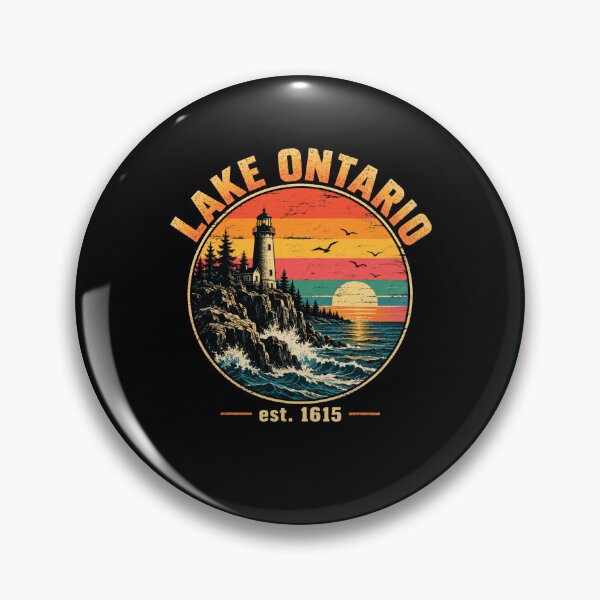 Item preview, Lake Ontario Vintage Lighthouse Sunset Coast Art designed and sold by ROUX-ART.