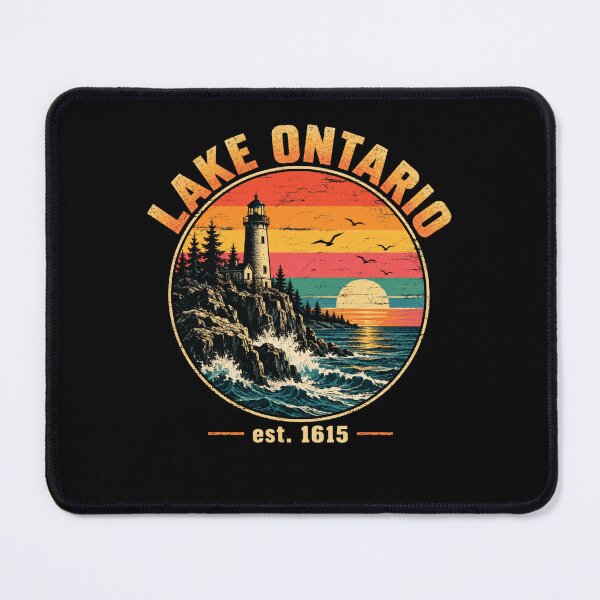 Item preview, Lake Ontario Vintage Lighthouse Sunset Coast Art designed and sold by ROUX-ART.