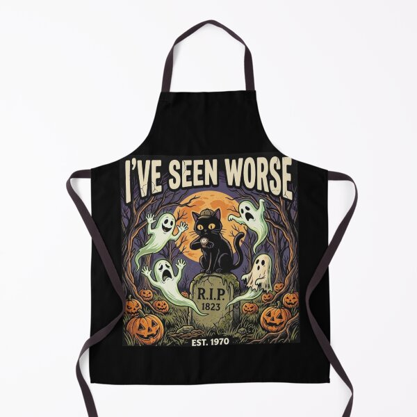 Item preview, I’ve Seen Worse – Halloween Cat Illustration designed and sold by Dogandesighn.