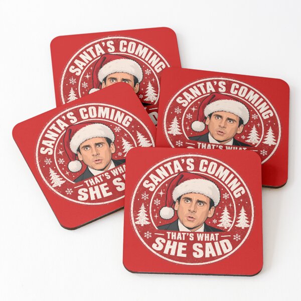 Item preview, Funny Christmas: Santa's coming - thats what she said quote, The Office humor designed and sold by Olena Du.