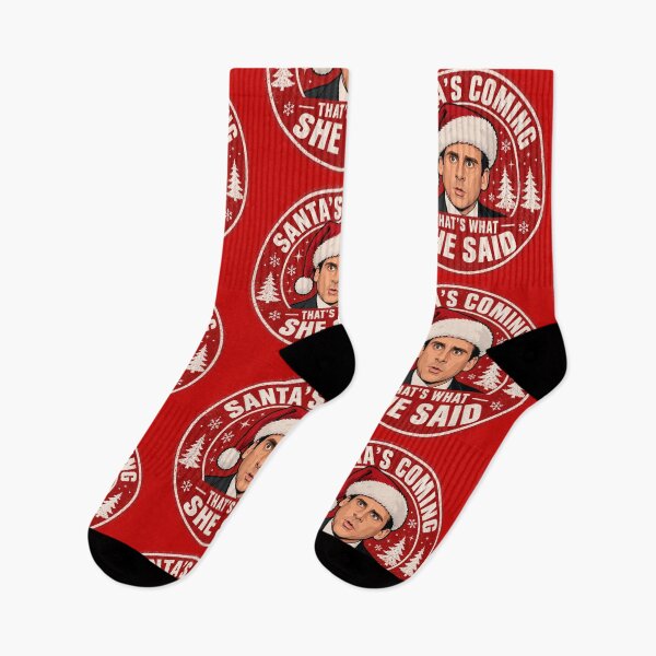 Item preview, Funny Christmas: Santa's coming - thats what she said quote, The Office humor designed and sold by Olena Du.