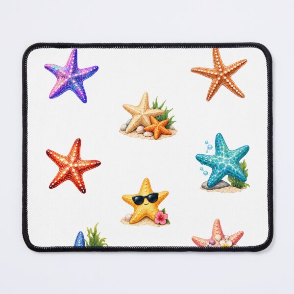 Item preview, Cute Ocean Starfish Clipart Sheet, Watercolor Sea Star Tropical Sticker Pack designed and sold by Rehnair.
