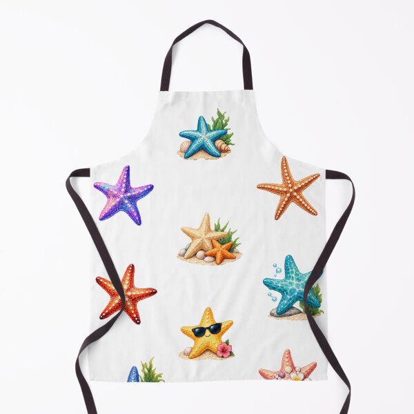 Item preview, Cute Ocean Starfish Clipart Sheet, Watercolor Sea Star Tropical Sticker Pack designed and sold by Rehnair.