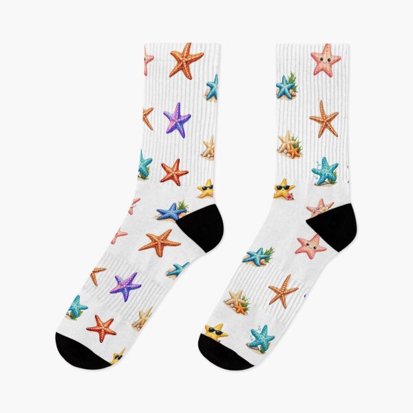 Item preview, Cute Ocean Starfish Clipart Sheet, Watercolor Sea Star Tropical Sticker Pack designed and sold by Rehnair.