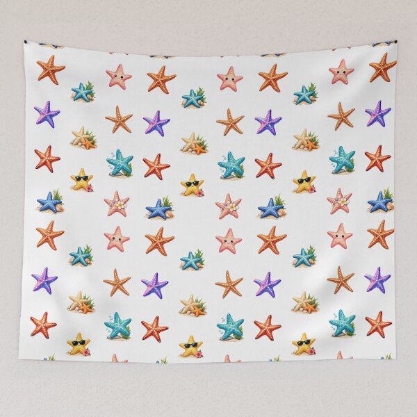 Item preview, Cute Ocean Starfish Clipart Sheet, Watercolor Sea Star Tropical Sticker Pack designed and sold by Rehnair.