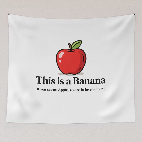 Item preview, This Is a Banana Apple Love Joke designed and sold by MonkiFlipp.