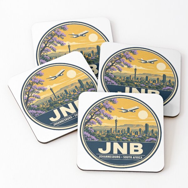 Item preview, JNB Johannesburg Airport Code Retro Travel Badge designed and sold by CLOUTKULT.