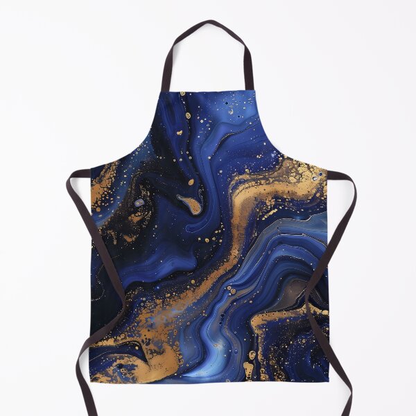 Item preview, Deep Blue and Golden Agate Fluid Art designed and sold by Artdavesalzburg.