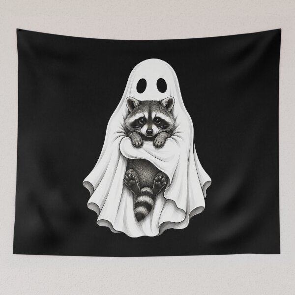 Item preview, Ghost Raccoon Funny Halloween designed and sold by Krwasatoune.