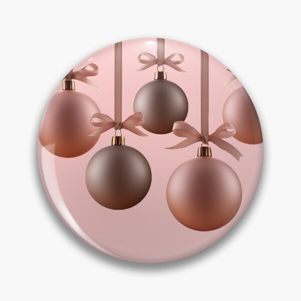 Item preview, Elegant Rose Gold Christmas Bauble Ornaments designed and sold by colorful-white.