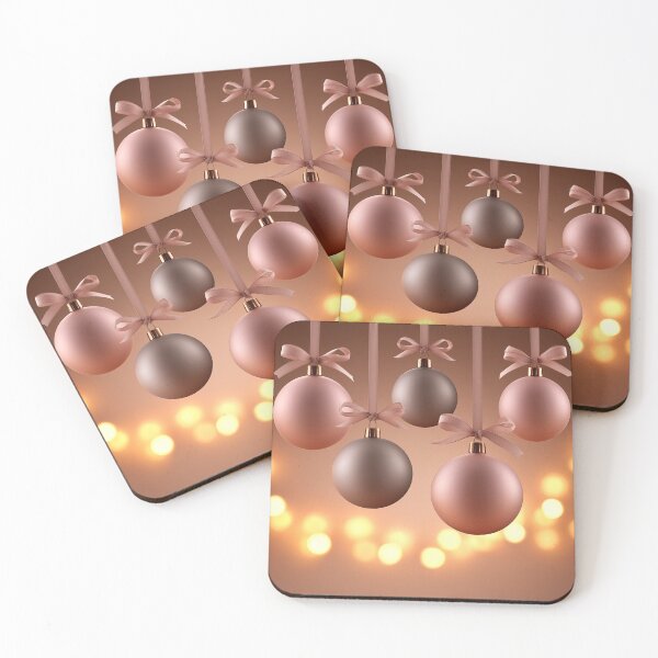 Item preview, Elegant Rose Gold Christmas Bauble Ornaments designed and sold by colorful-white.