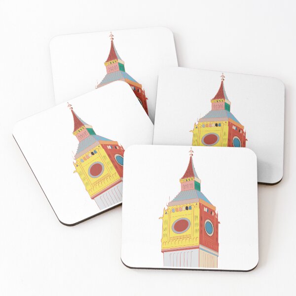 Item preview, Red & Yellow Big Ben - Colourful London Landmark Art designed and sold by iampaulmorris.