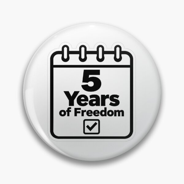 Item preview, 5 Years Sober Freedom Milestone designed and sold by MagdalenaRulez.