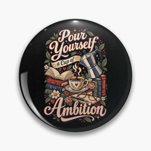 Item preview, Vintage Ambitious Coffee Reader Saying Book Lover Motivation designed and sold by Krwasatoune.