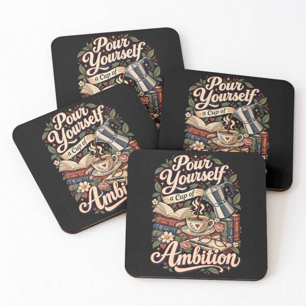 Item preview, Vintage Ambitious Coffee Reader Saying Book Lover Motivation designed and sold by Krwasatoune.