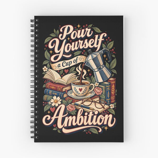 Item preview, Vintage Ambitious Coffee Reader Saying Book Lover Motivation designed and sold by Krwasatoune.