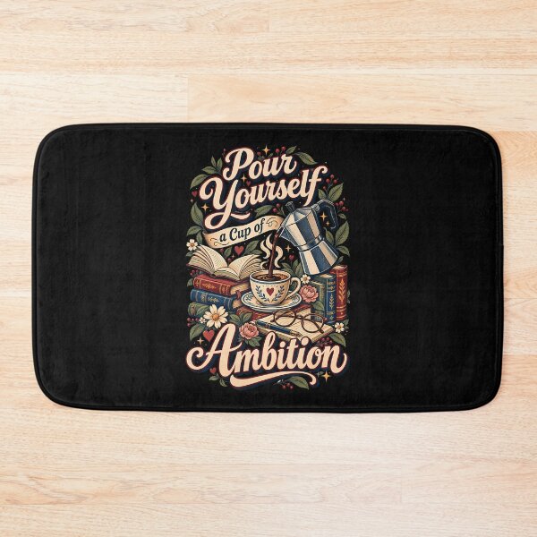 Item preview, Vintage Ambitious Coffee Reader Saying Book Lover Motivation designed and sold by Krwasatoune.