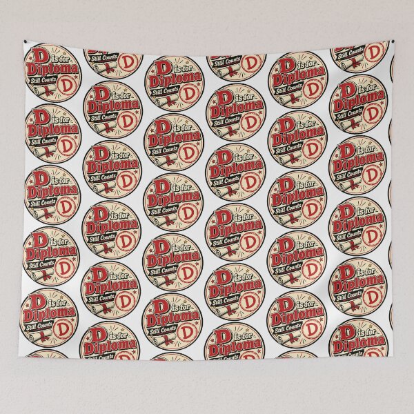 Item preview, D Is For Diploma - Still Counts Student Back to School designed and sold by RedRubyBubble.