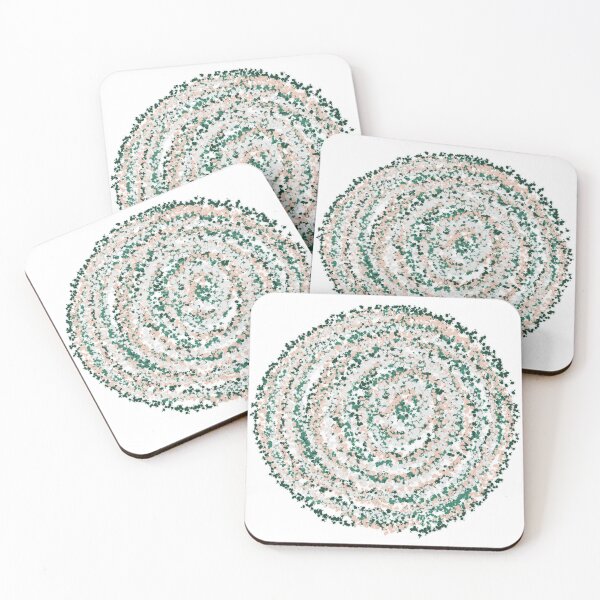 Item preview, Green & Cream Flow Spiral No. 8 - Dotted Spiral Art designed and sold by iampaulmorris.