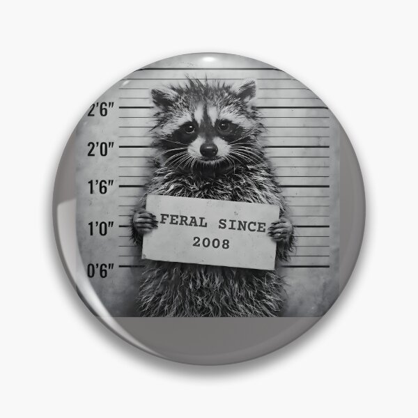 Item preview, Feral Since 2008 Funny Raccoon 18th Birthday Shirt designed and sold by Blebaylem.