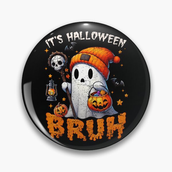 Item preview, Its Halloween Bruh Boo Ghost Pumpkin Costume Boys Kids Mens designed and sold by Krwasatoune.