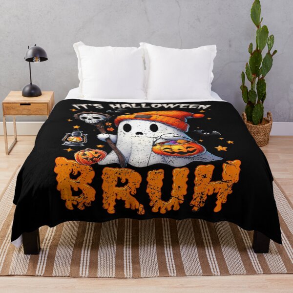Item preview, Its Halloween Bruh Boo Ghost Pumpkin Costume Boys Kids Mens designed and sold by Krwasatoune.