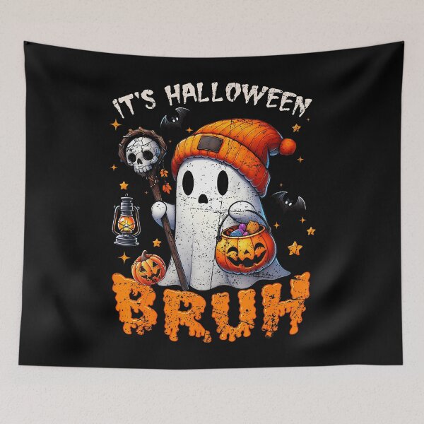 Item preview, Its Halloween Bruh Boo Ghost Pumpkin Costume Boys Kids Mens designed and sold by Krwasatoune.