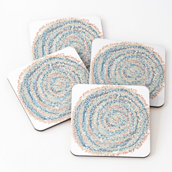Item preview, Blue & Peach Flow Spiral No. 6 - Dotted Spiral Art designed and sold by iampaulmorris.