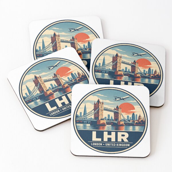 Item preview, LHR London Airport Code Retro Travel Badge designed and sold by CLOUTKULT.