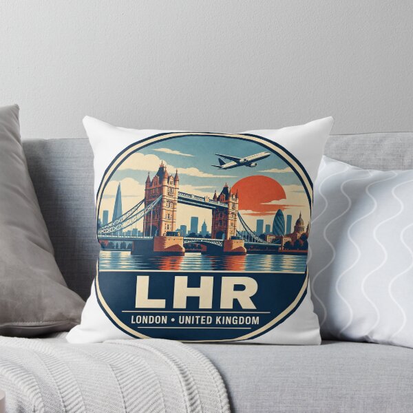 Item preview, LHR London Airport Code Retro Travel Badge designed and sold by CLOUTKULT.