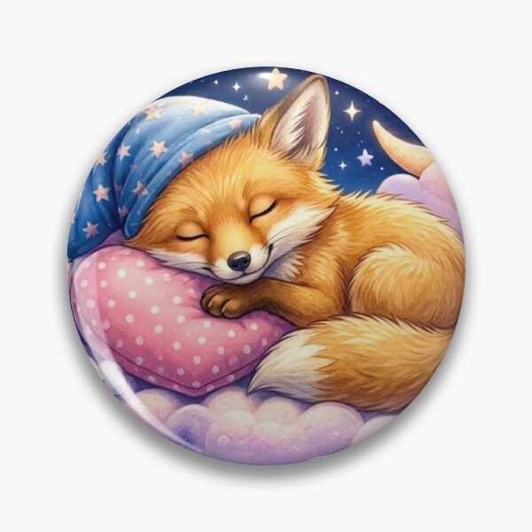 Item preview, Sweet Dreams Fox – Cute Kawaii Baby Fox Under the Stars designed and sold by MoodLay.