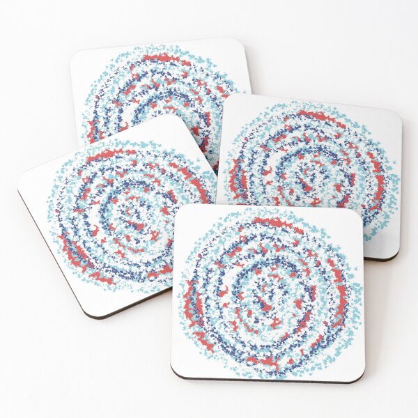 Item preview, Red & Navy Flow Spiral No. 5 - Dotted Spiral Art designed and sold by iampaulmorris.