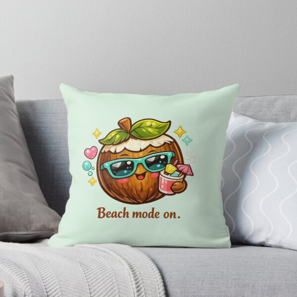 Item preview, Beach Mode On – Chill Coconut Cartoon  designed and sold by Sommium .