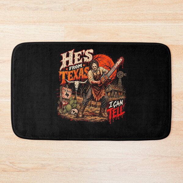 Item preview, Hes From Texas I Can Tell Chainsaw Horror Halloween designed and sold by Krwasatoune.