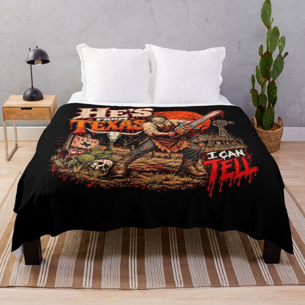 Item preview, Hes From Texas I Can Tell Chainsaw Horror Halloween designed and sold by Krwasatoune.