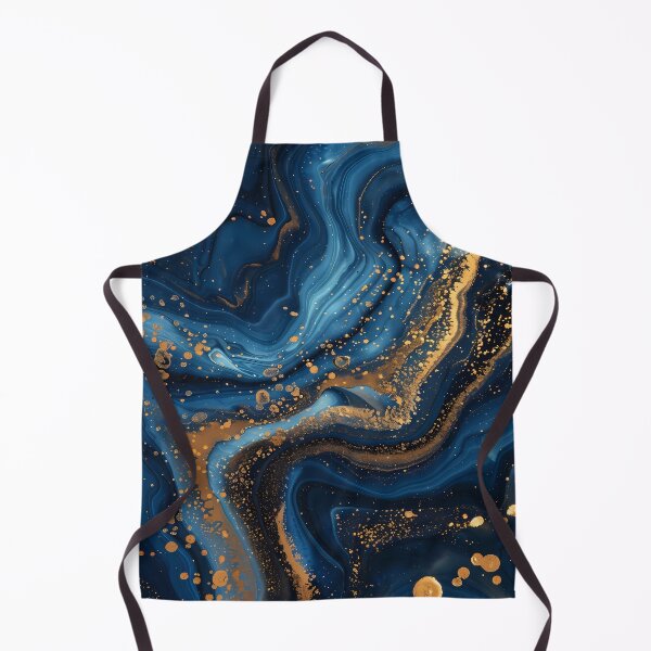 Item preview, Elegant Navy Blue and Gold Marble Fluid Art designed and sold by Artdavesalzburg.