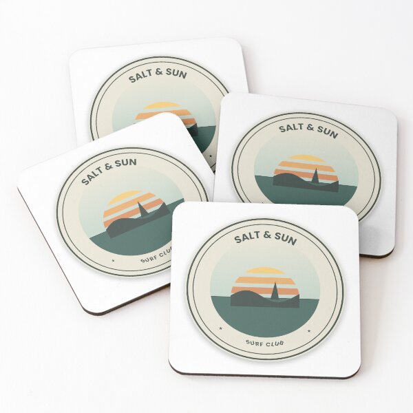 Item preview, Salt and Sun Surf Club Vintage Retro Ocean Wave Badge Sticker designed and sold by VanSum.