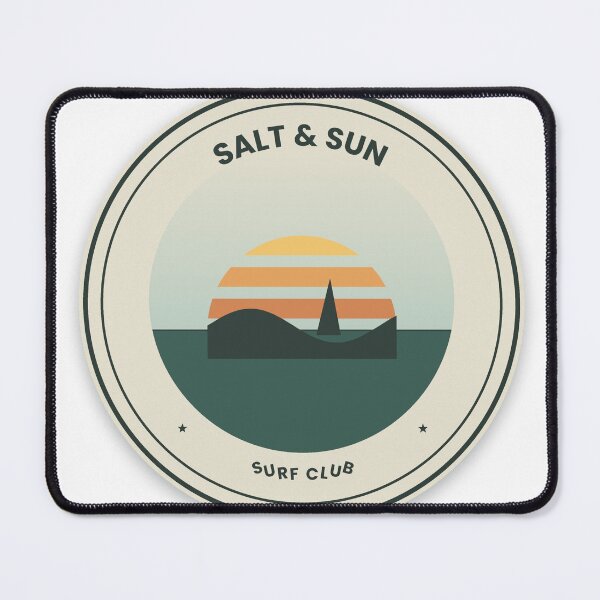 Item preview, Salt and Sun Surf Club Vintage Retro Ocean Wave Badge Sticker designed and sold by VanSum.