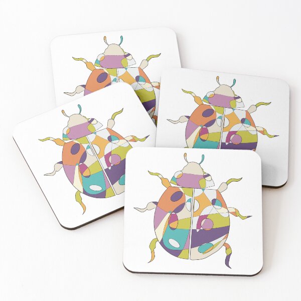 Item preview, Autumn Multicolour Ladybird - Geometric Cute Insect Art designed and sold by iampaulmorris.