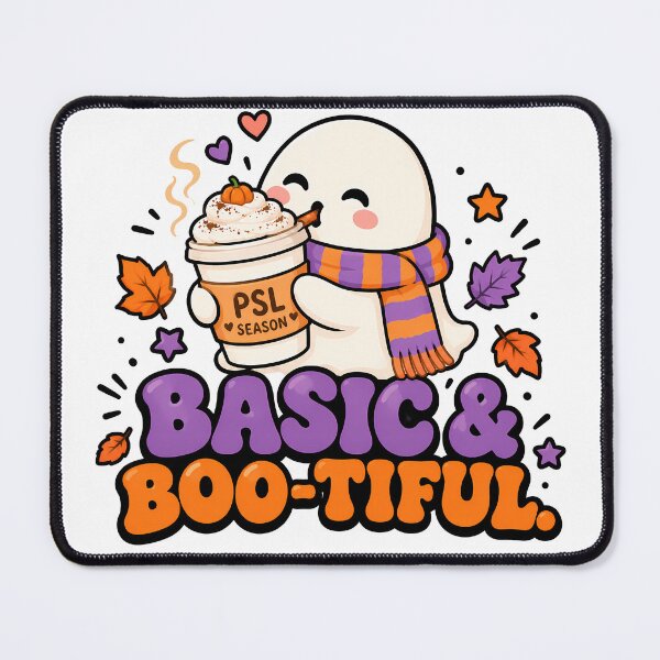Item preview, Groovy Retro Basic and Boo-tiful - Funny Halloween Ghost PSL designed and sold by ianm1028.