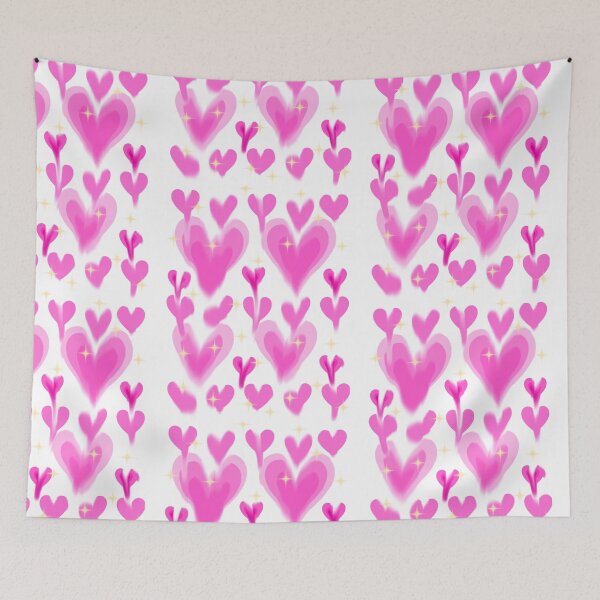 Item preview, Cute Pink Hearts Pattern - Aesthetic Pastel Love Pattern designed and sold by 7MKGallery.