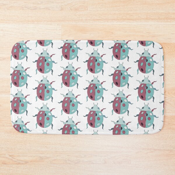 Item preview, Aqua & Pink Ladybird - Geometric Cute Insect Art designed and sold by iampaulmorris.