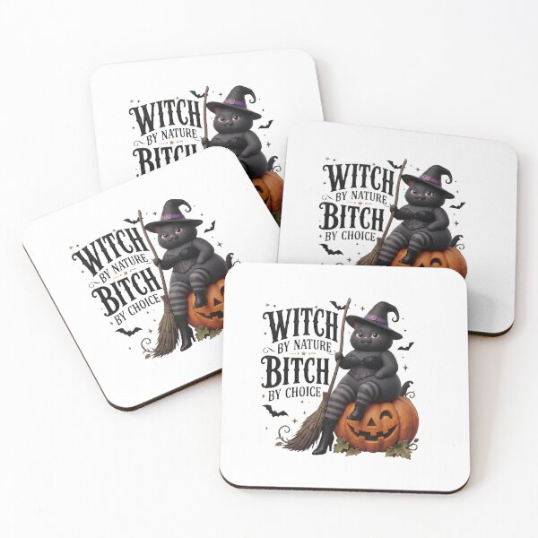 Item preview, Witch by Nature Bitch by Choice Sassy Black Cat Halloween Classic T-Shirt designed and sold by Basma Designs | Retro, Kawaii Shirts & Stickers.