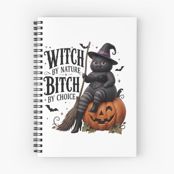 Item preview, Witch by Nature Bitch by Choice Sassy Black Cat Halloween Classic T-Shirt designed and sold by Basma Designs | Retro, Kawaii Shirts & Stickers.