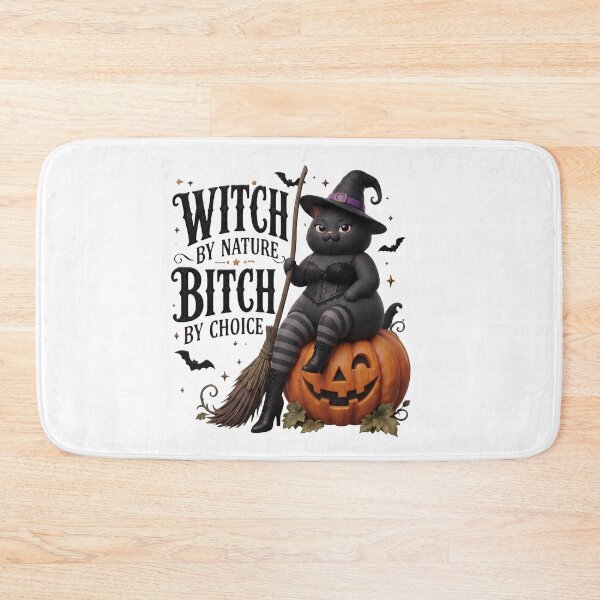 Item preview, Witch by Nature Bitch by Choice Sassy Black Cat Halloween Classic T-Shirt designed and sold by Basma Designs | Retro, Kawaii Shirts & Stickers.