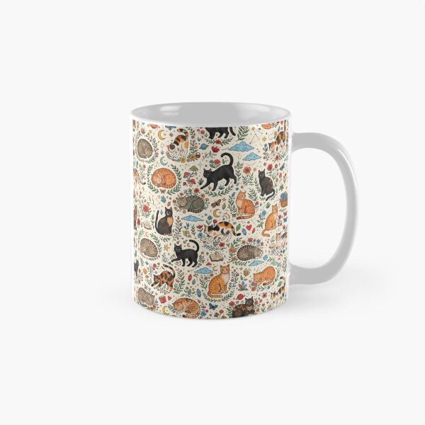 Item preview, Cute Vintage Cat Folk Art Pattern designed and sold by Iampoji.
