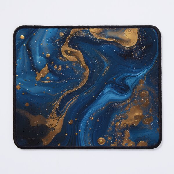 Item preview, Royal Blue & Gold Geode Fluid Art designed and sold by Artdavesalzburg.
