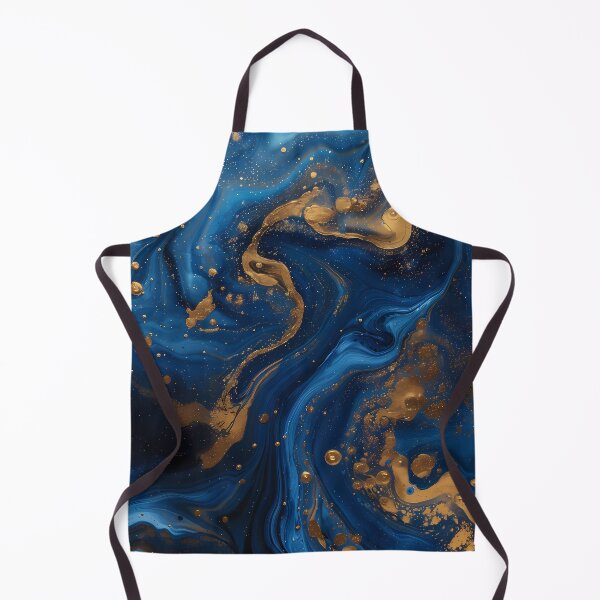 Item preview, Royal Blue & Gold Geode Fluid Art designed and sold by Artdavesalzburg.
