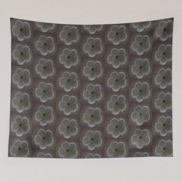 Item preview, Retro Daisy Pattern Scandi Folk - Charcoal Charcoal Gray designed and sold by CaramelCo.